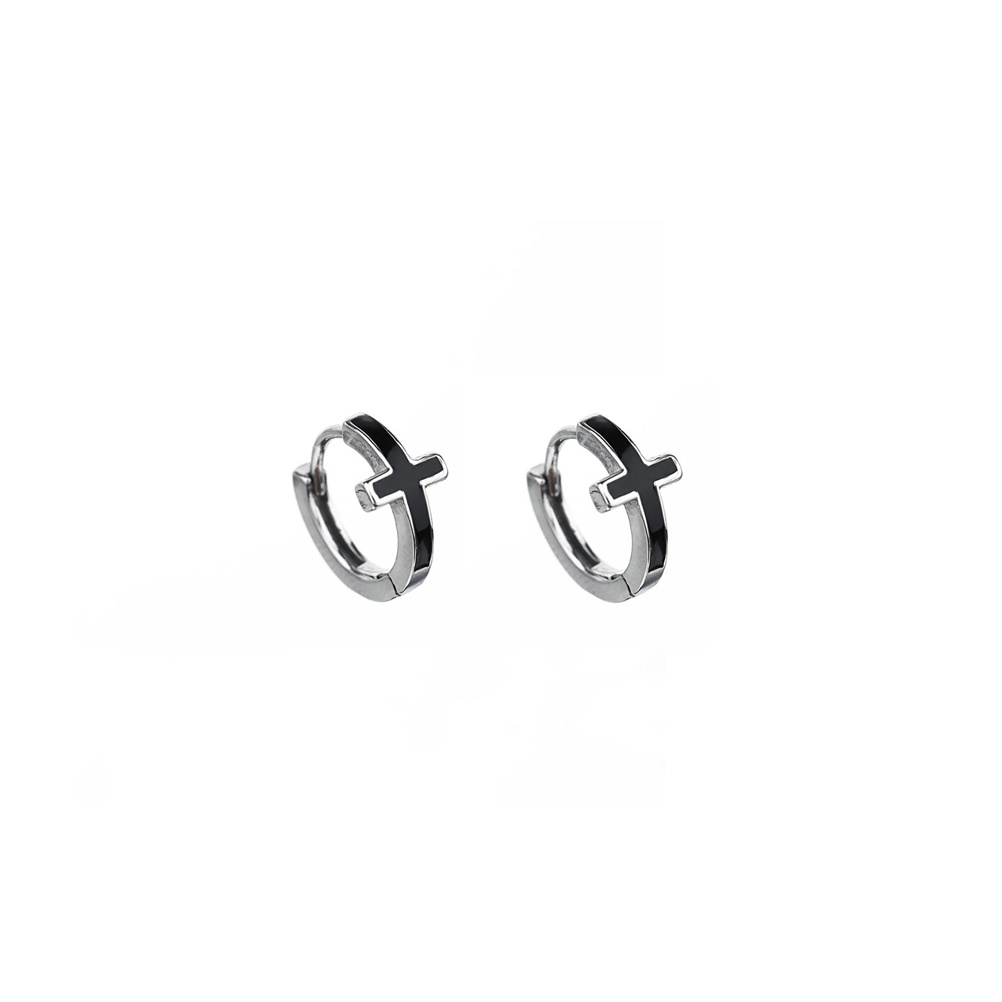One-Piece Cross Stainless Steel Earrings