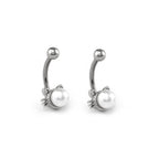 Faux Pearl Cat Stainless Steel Rook Jewelry