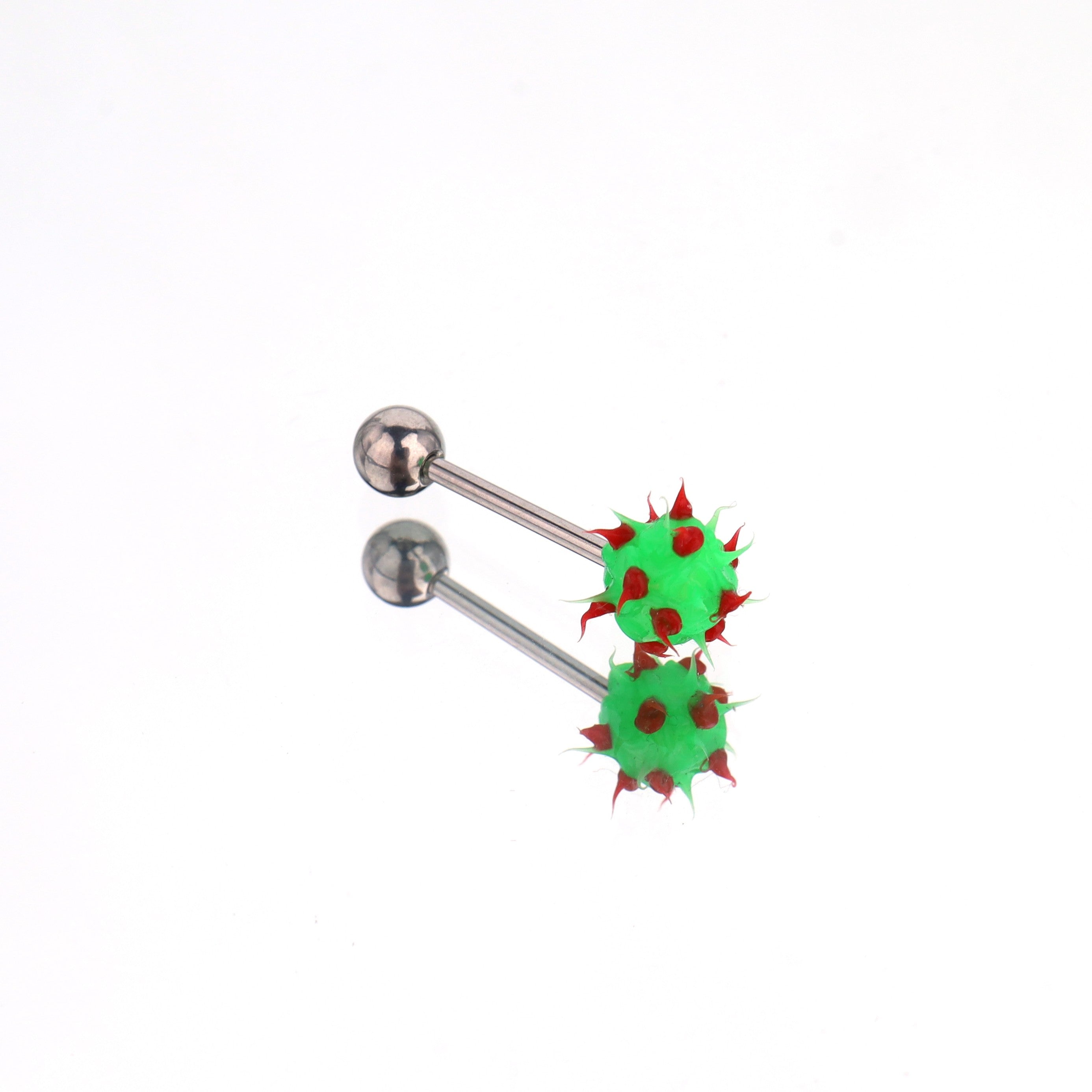Spiked ball Silicone tongue stud