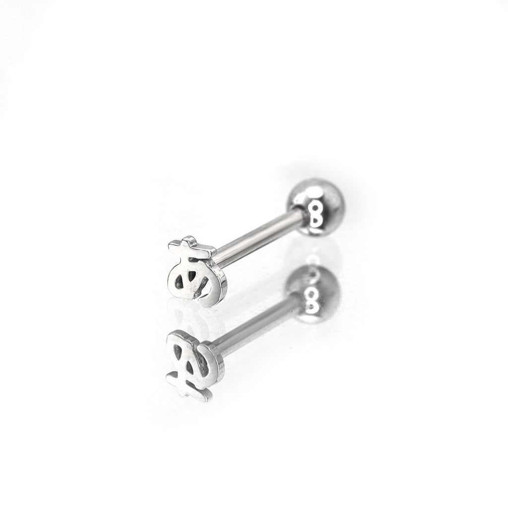 Oriental Symbol stainless steel tongue stud