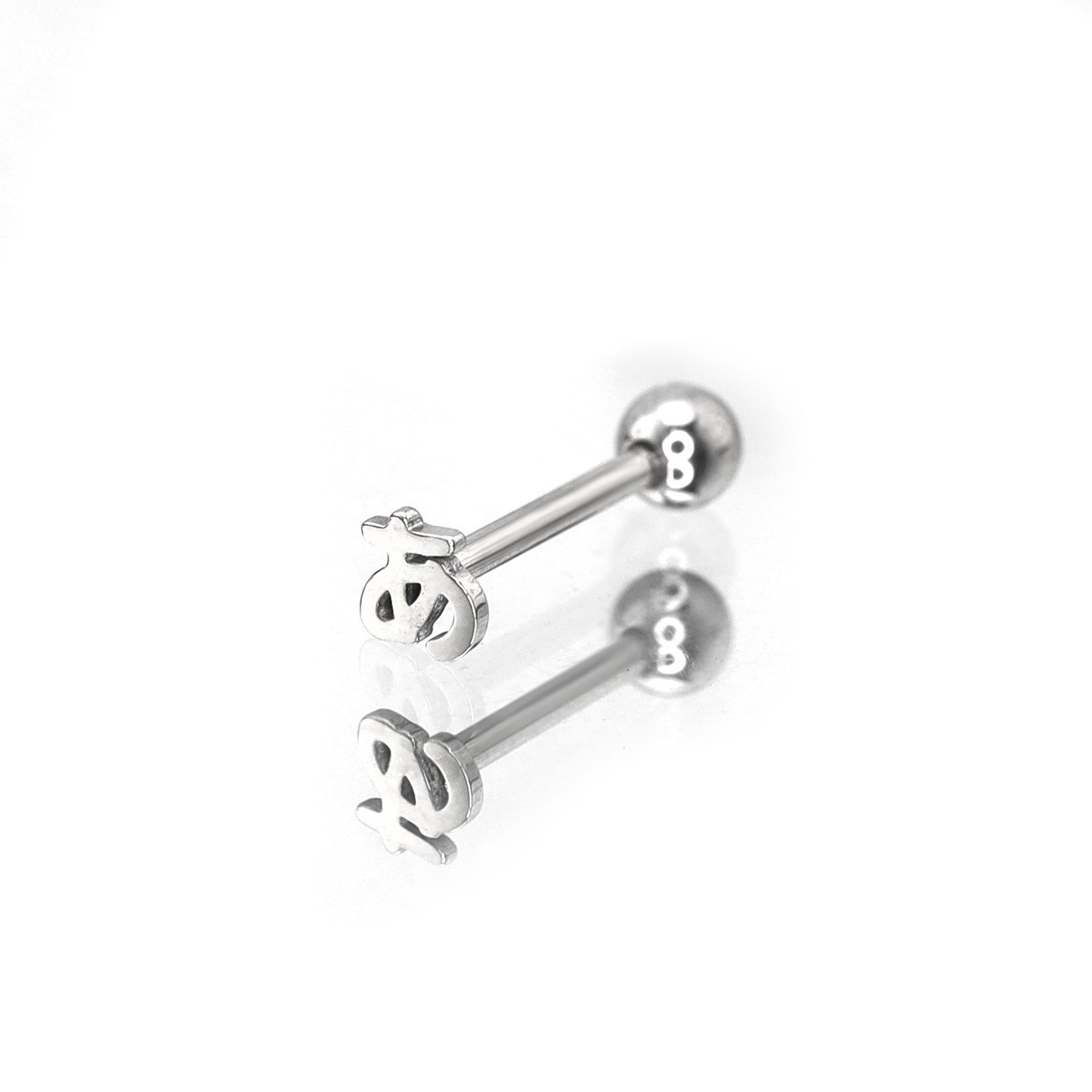 Oriental Symbol stainless steel tongue stud