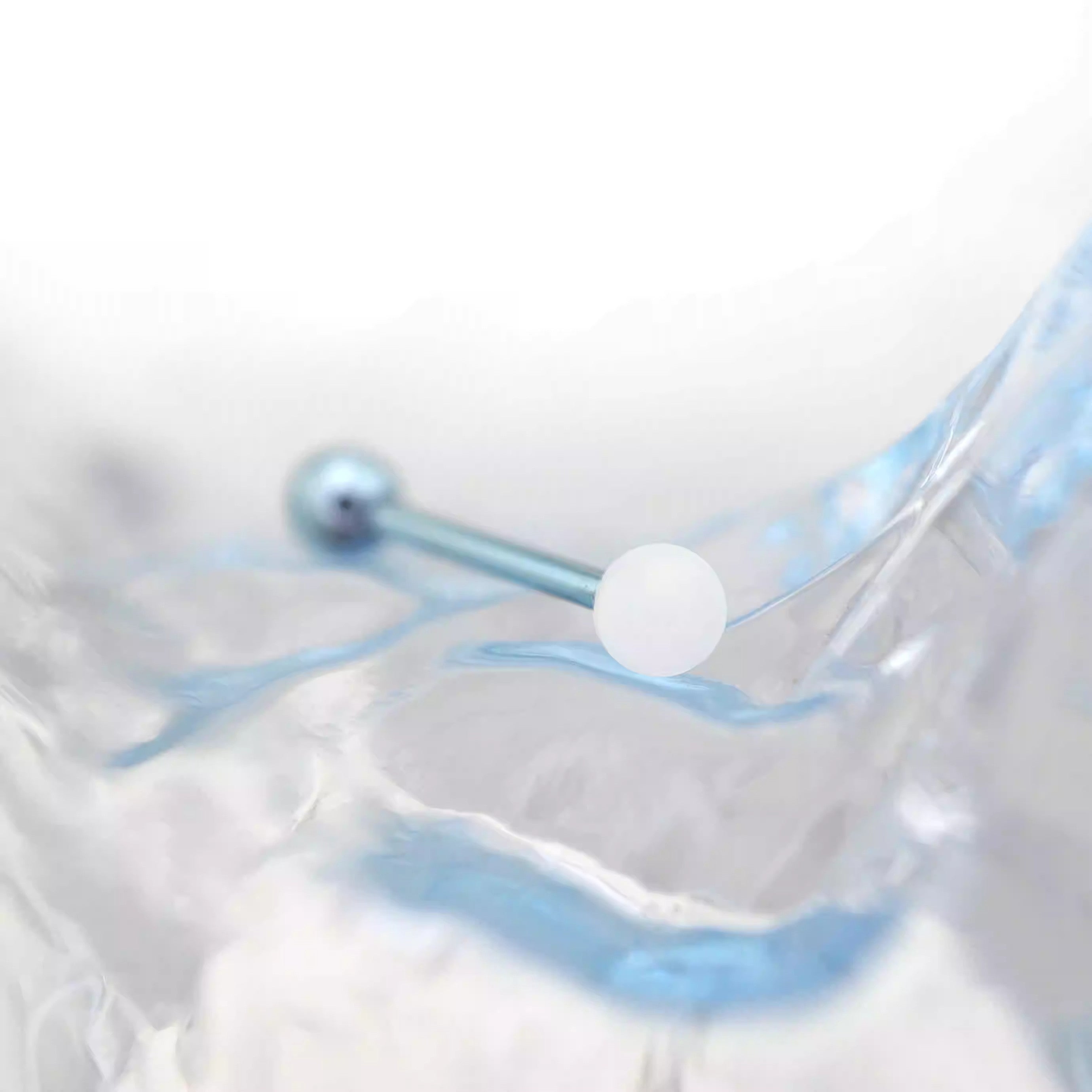 14G Opal Internally Threaded Titanium Barbell