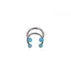 16G Opal Internally Threaded Horseshoe Ring