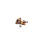 Leopard Print Orange Cat stainless steel Ear Studs