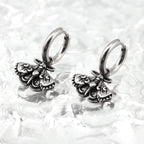 Gothic Moth Insect Pendant tainless steel Earrings