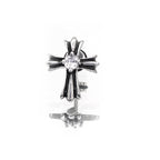 Chrome Hearts CZ Cross Stainless Steel Ear Studs
