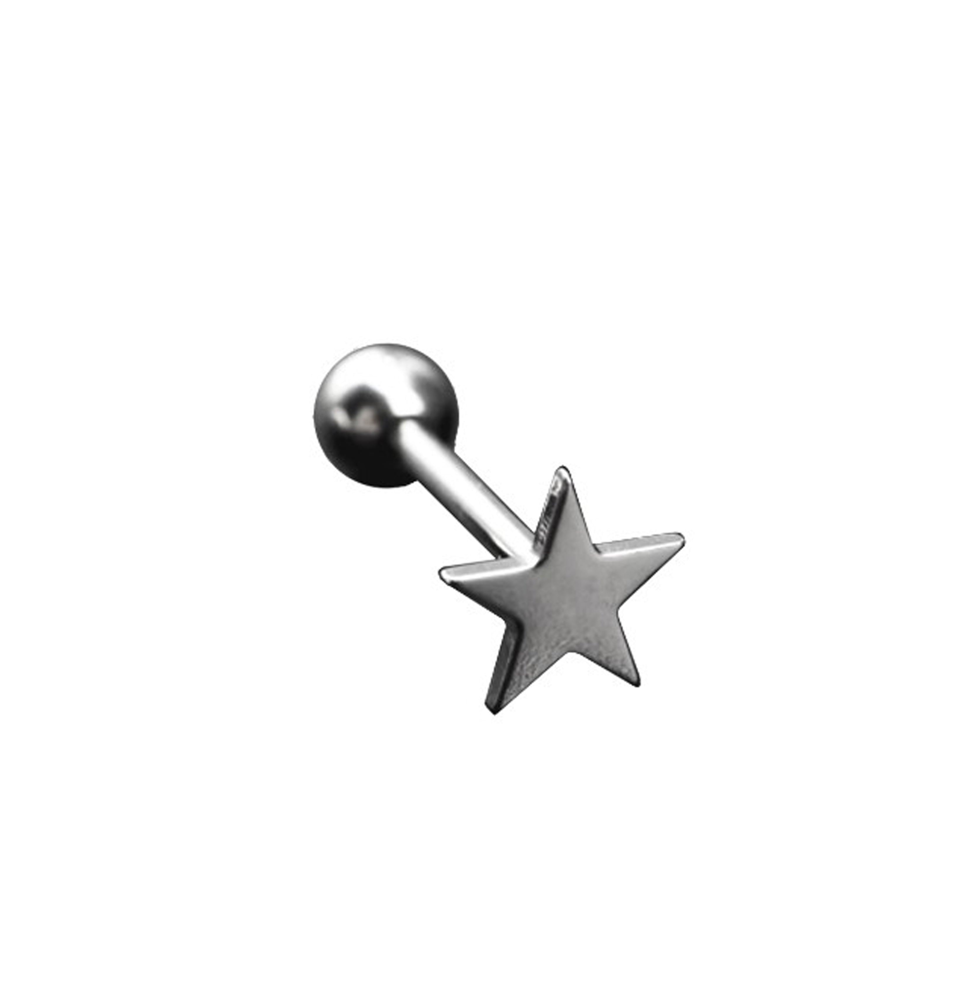 Star stainless steel Tongue Stud