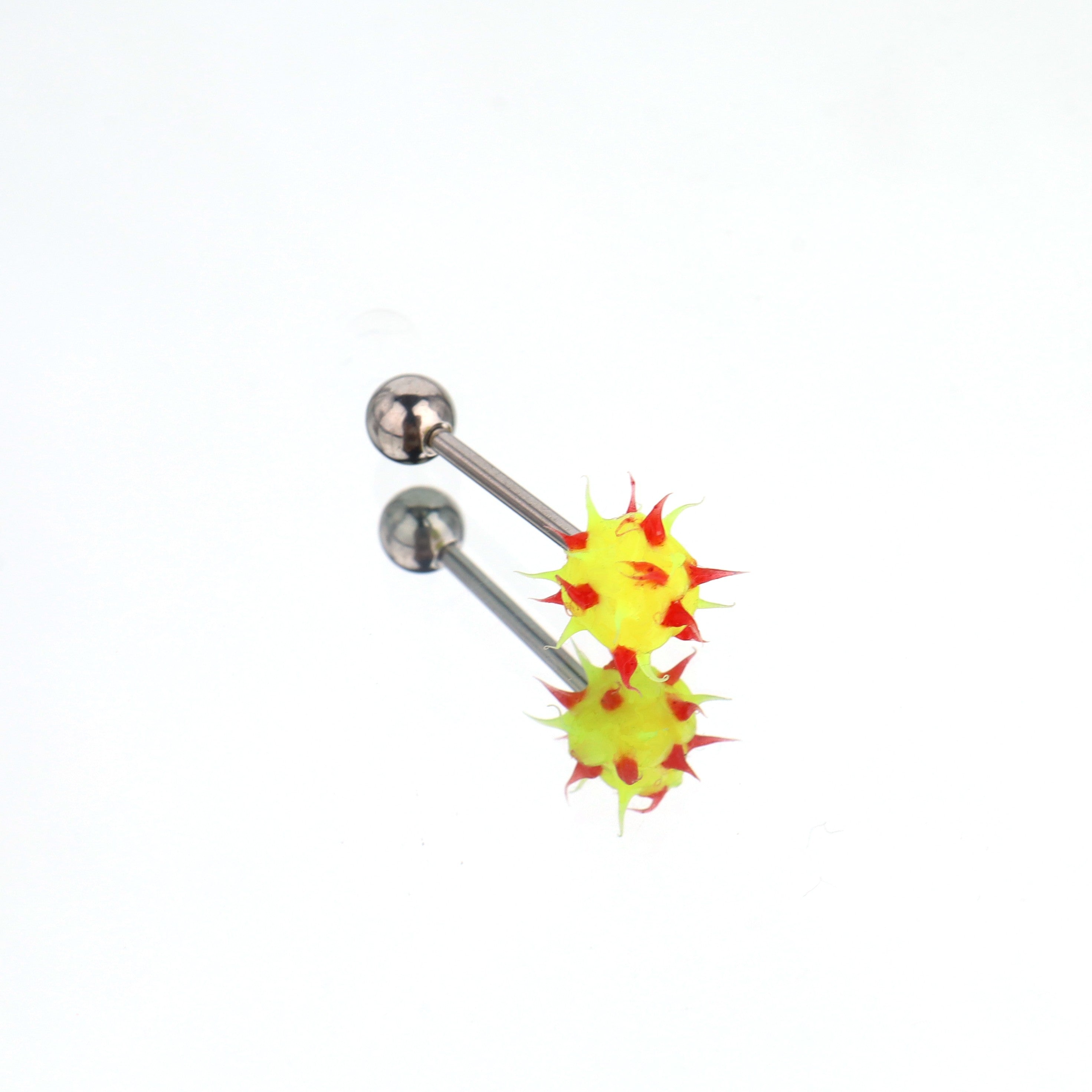Spiked ball Silicone tongue stud