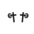 Gothic Cross Spike Externally Threaded Stainless Steel Ear Studs