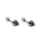 Black & White Multi-CZ Ear Studs