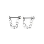 Round Chain & Spike stainless steel Lip Ring