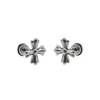 Cross Externally Threaded Stainless Steel Ear Studs