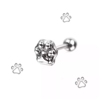 Kitty Paw Stainless Steel Tongue Stud