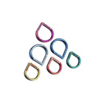 Teardrop CZ Titanium Segment Hoop