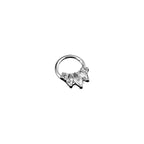 Oval and Round CZ Segment Septum Ring