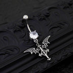 Bat Wing Dangle stainless steel Belly Ring