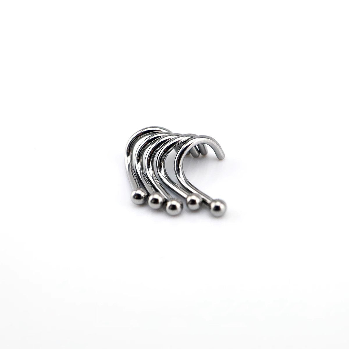 5PCS 20G L-Shape Nose Stud Set