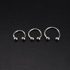 Classic S925 Sterling Silver Horseshoe Rings