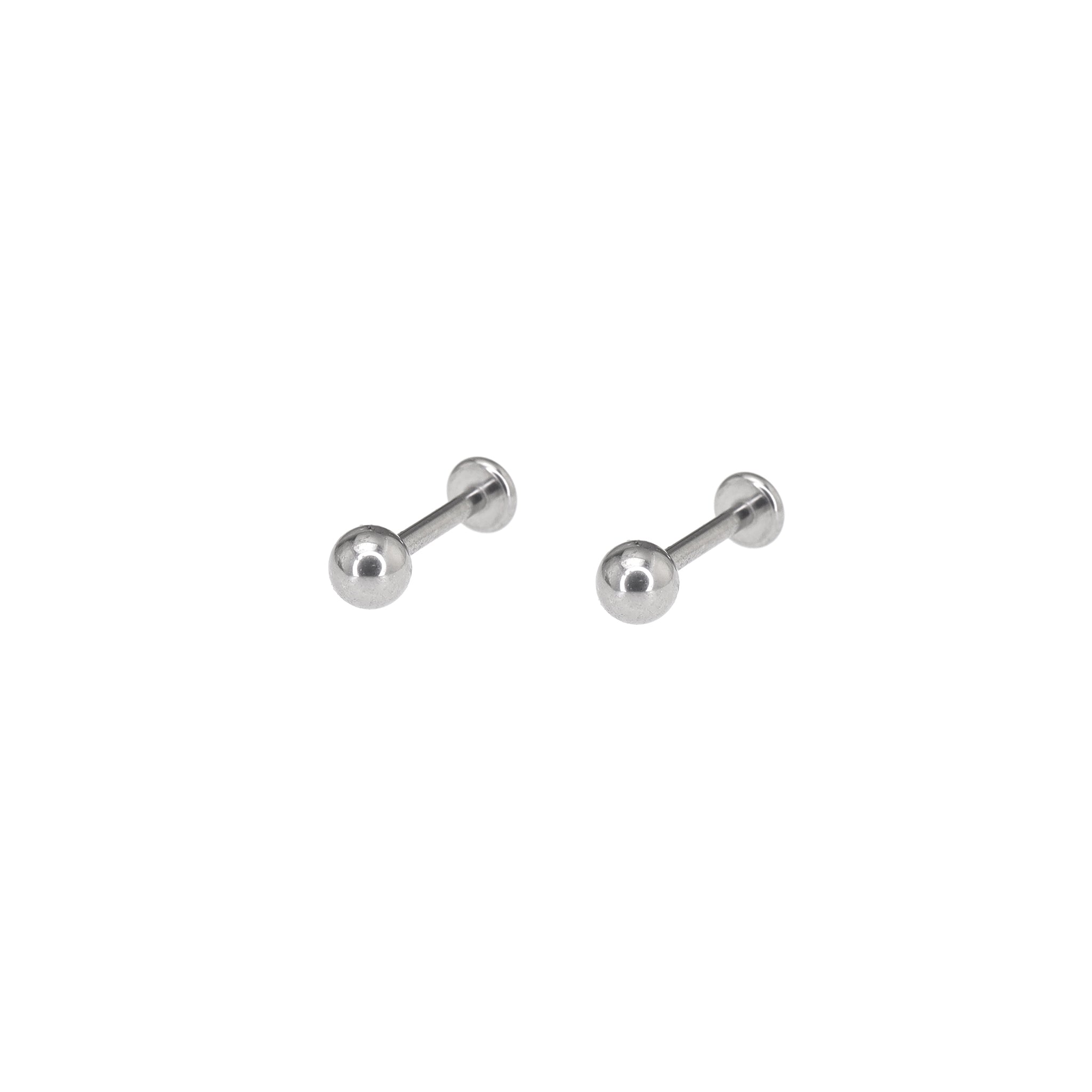 18G Basic Internally Threaded Titanium Labret Stud