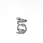 Double Head Snake Titanium Segment Hoop