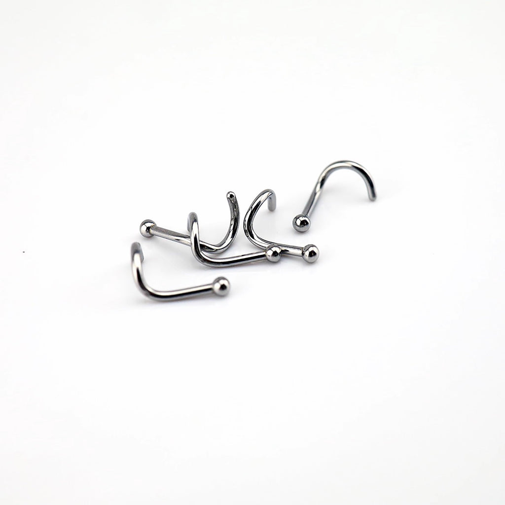 5PCS 20G L-Shape Nose Stud Set