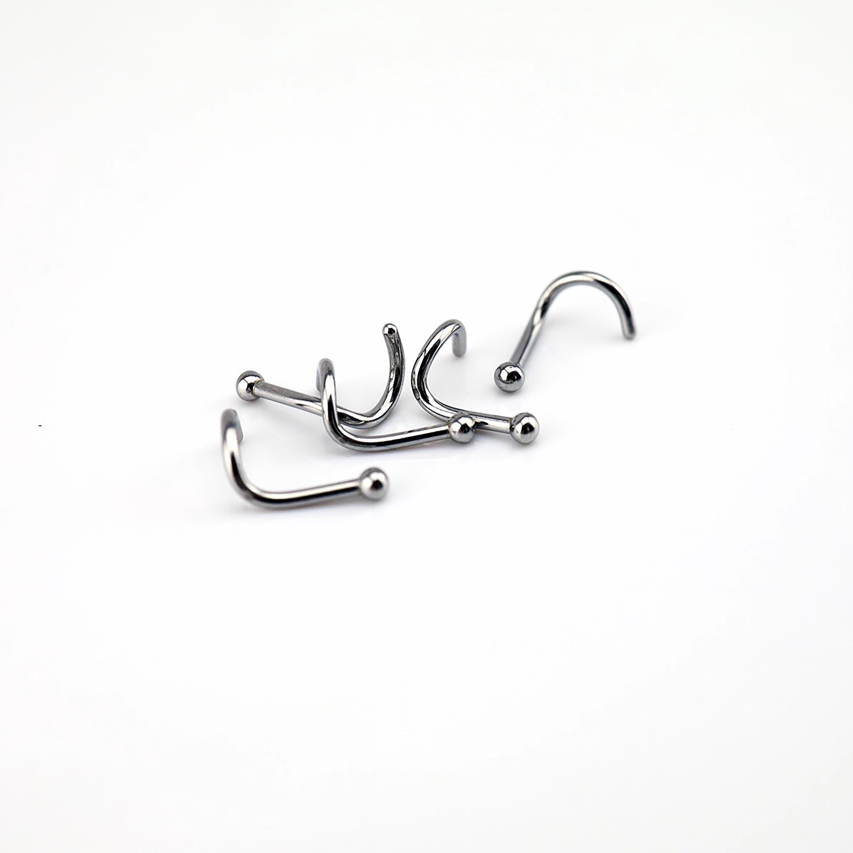 5PCS 20G L-Shape Nose Stud Set