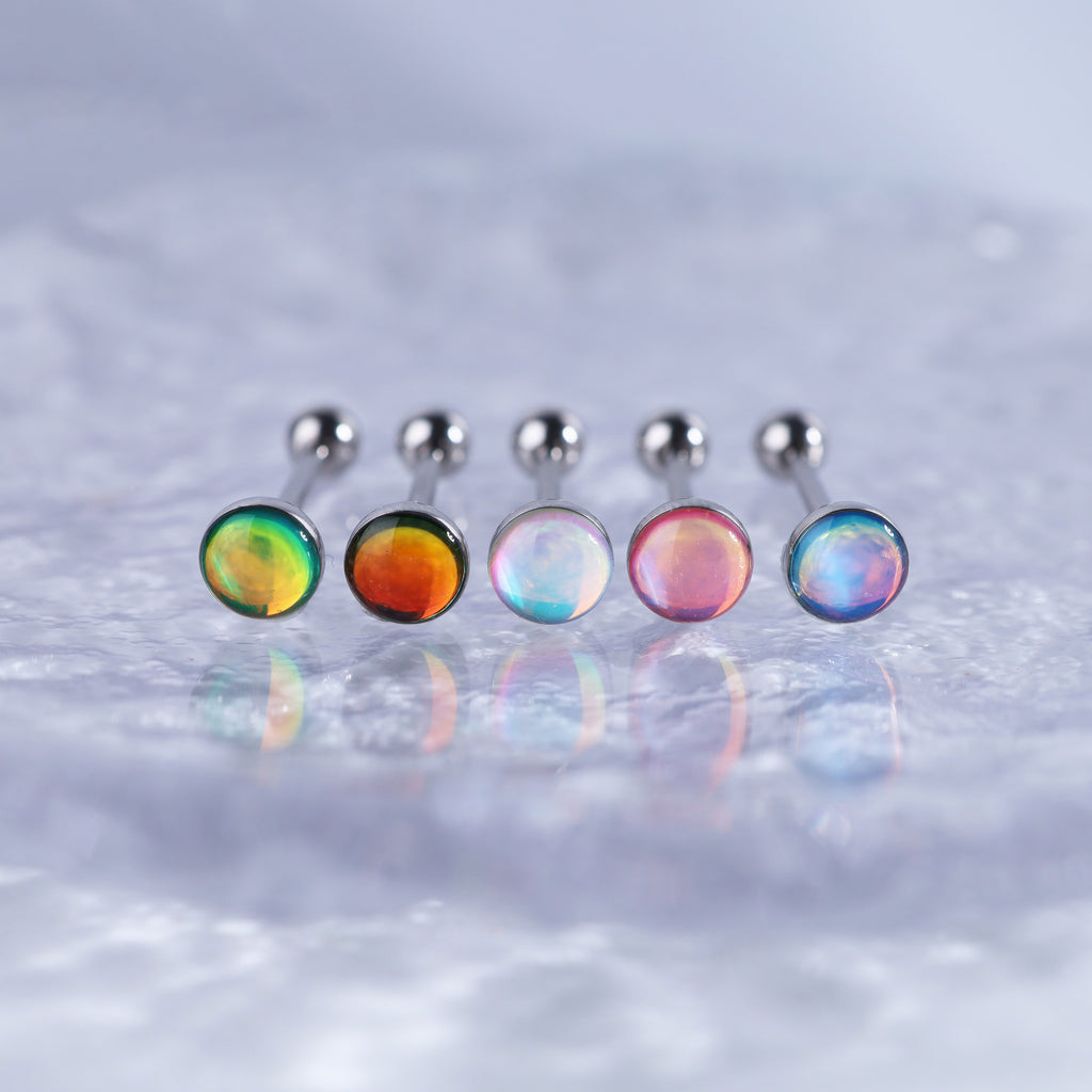 Dreamy Oil Resin stainless steel Tongue Stud