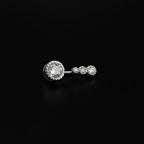 Four CZ S925 Sterling Silver Belly Ring