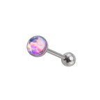 Fish Scale Resin Oil Slick stainless steel tongue stud