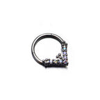 Triangular CZ stainless steel Segment Ring