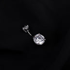 Round CZ S925 Sterling Silver Belly Ring