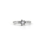 Star Halo CZ stainless steel Clicker Ring