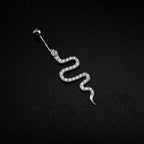 Serpent CZ S925 Sterling Silver Belly Ring