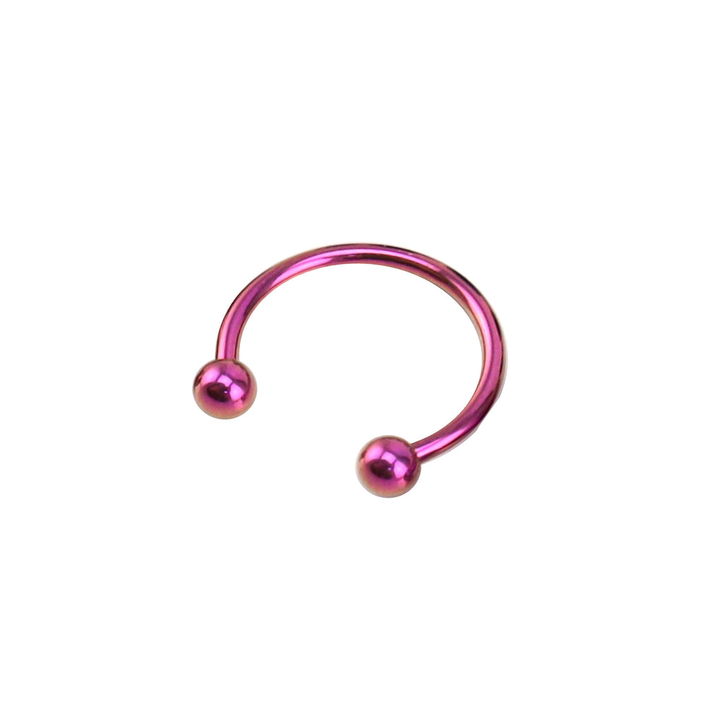 Classic Externally Threaded Titanium Horseshoe ring