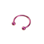 Classic Externally Threaded Titanium Horseshoe ring