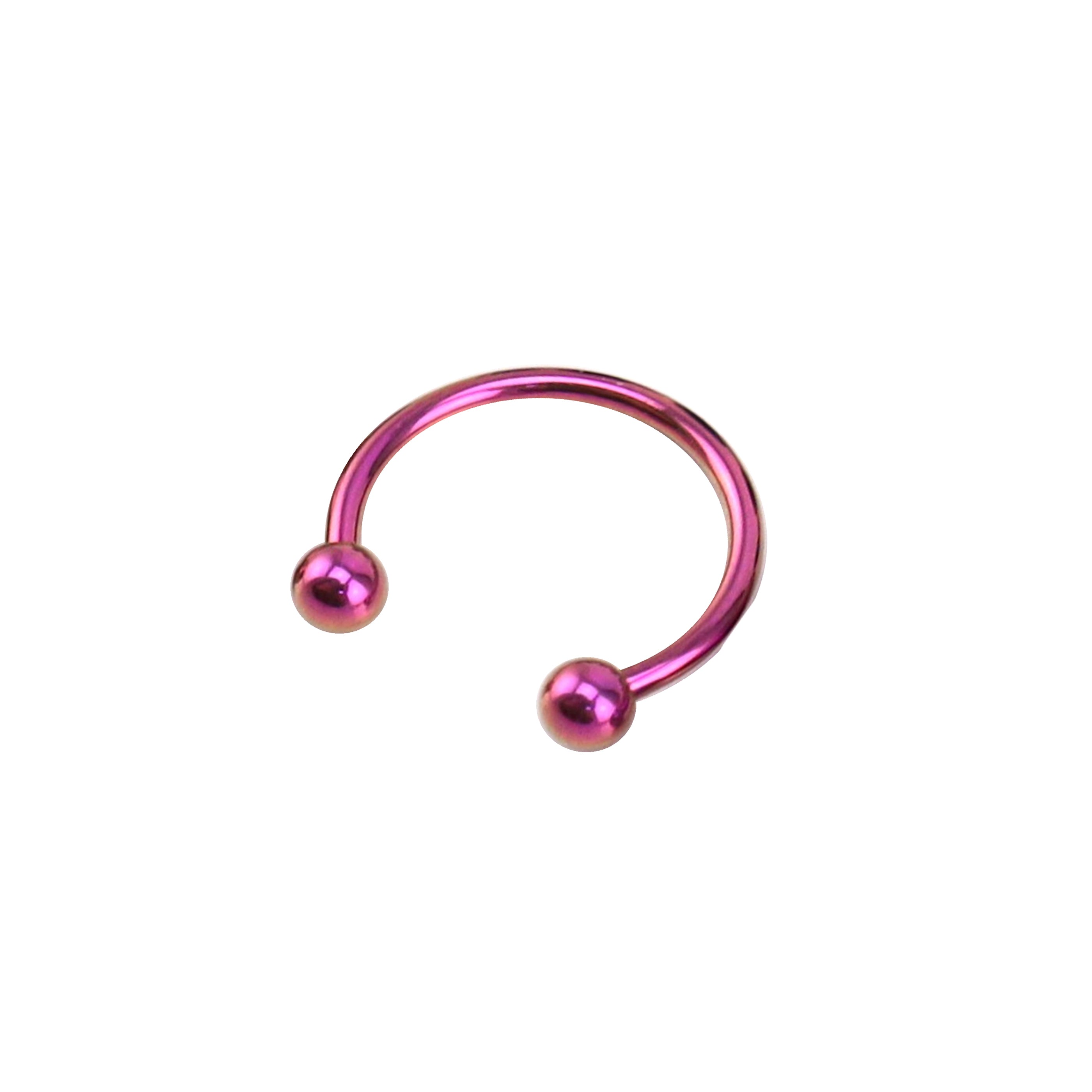 Classic Externally Threaded Titanium Horseshoe ring