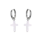 Resin Cross Pendant stainless steel Earrings