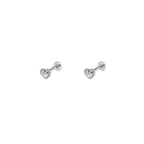 Mini Heart Internally Threaded Stainless Steel Ear Studs