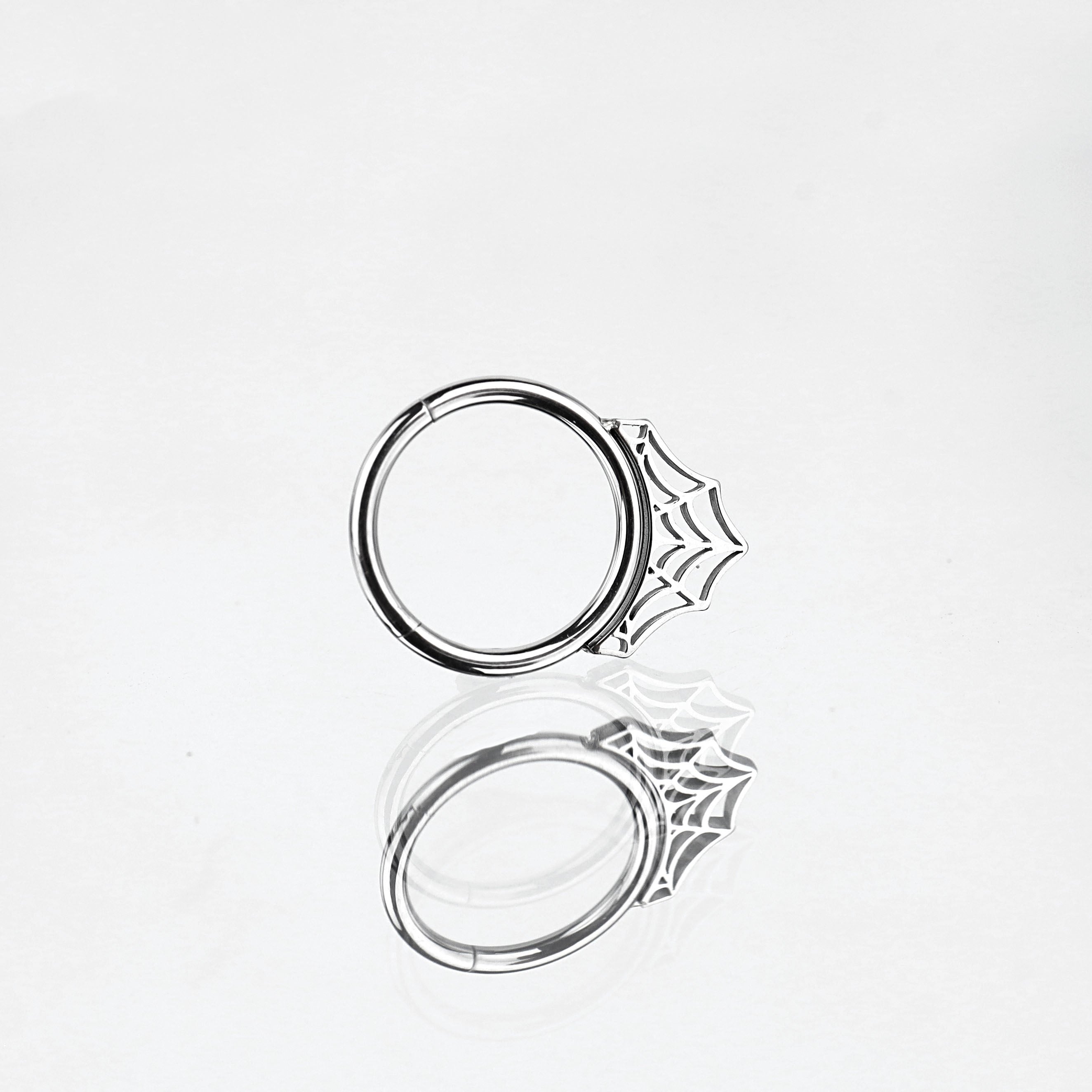 16G Cobweb Septum Stainless Steel Ring