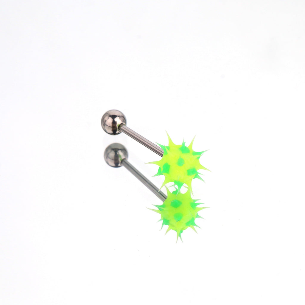 Spiked ball Silicone tongue stud