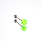 Spiked ball Silicone tongue stud