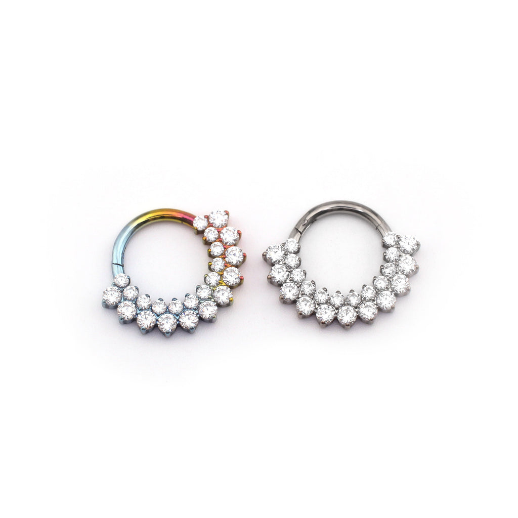 Sunflower Titanium Daith Ring