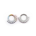 Sunflower Titanium Daith Ring