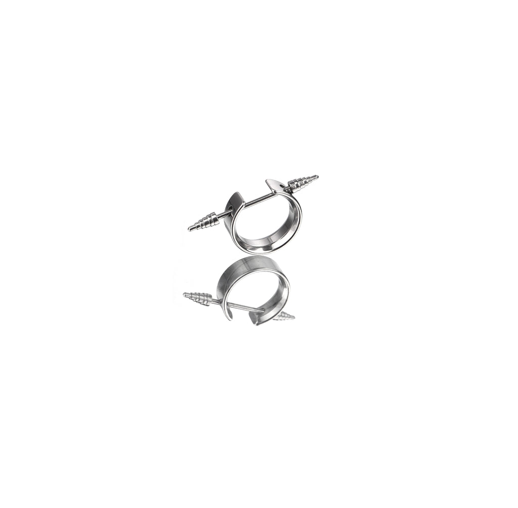 Spike Externally Threaded Stainless Steel Nipple Rings