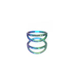 Double Hoop Engraved Titanium Segment Hoop