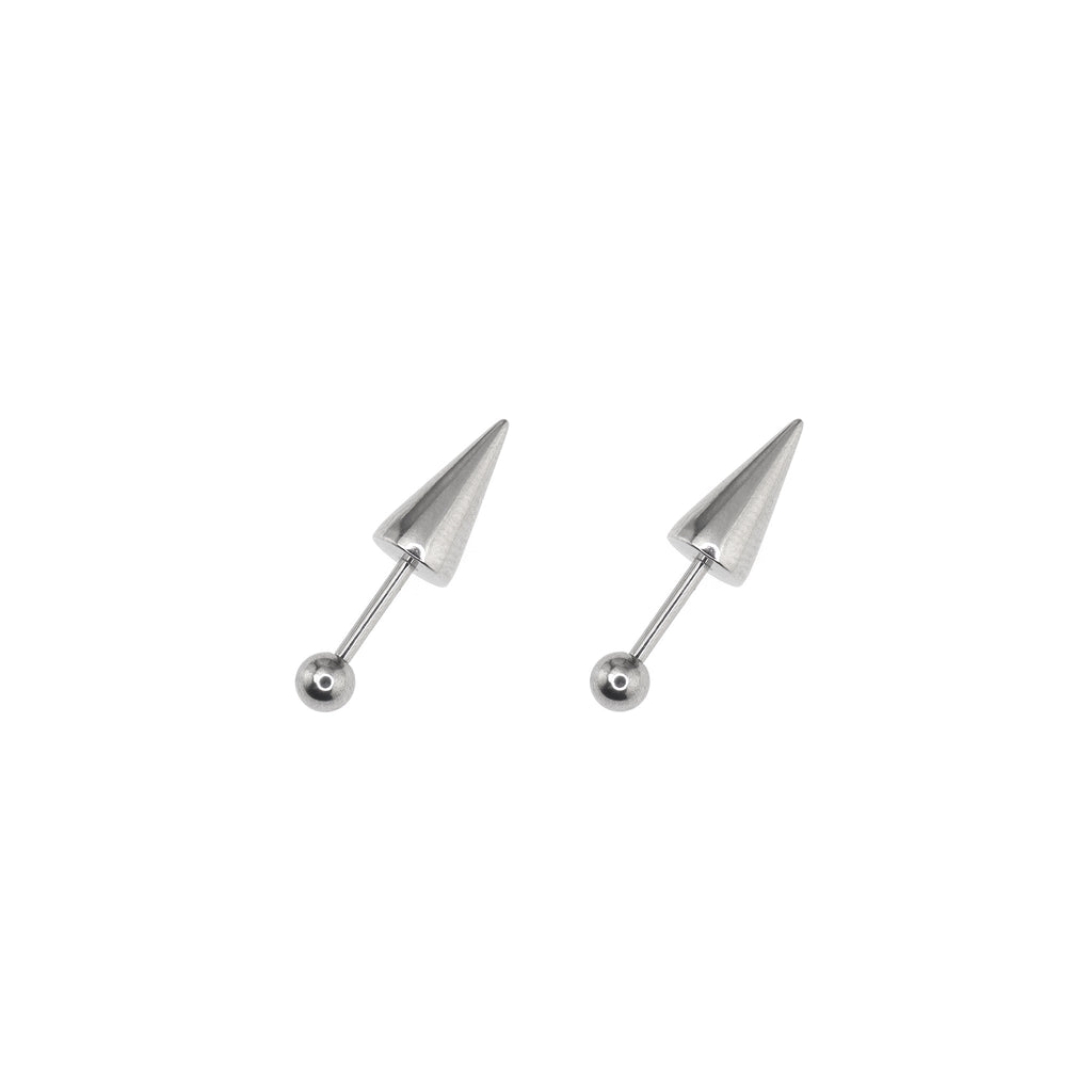 Spike Externally Threaded Stainless Steel Cartilage Stud