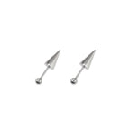 Spike Externally Threaded Stainless Steel Cartilage Stud