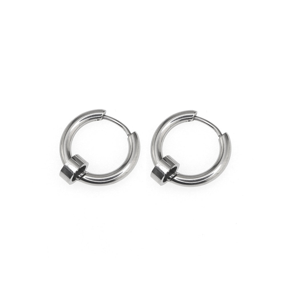 Inset Pendant Stainless Steel Earrings