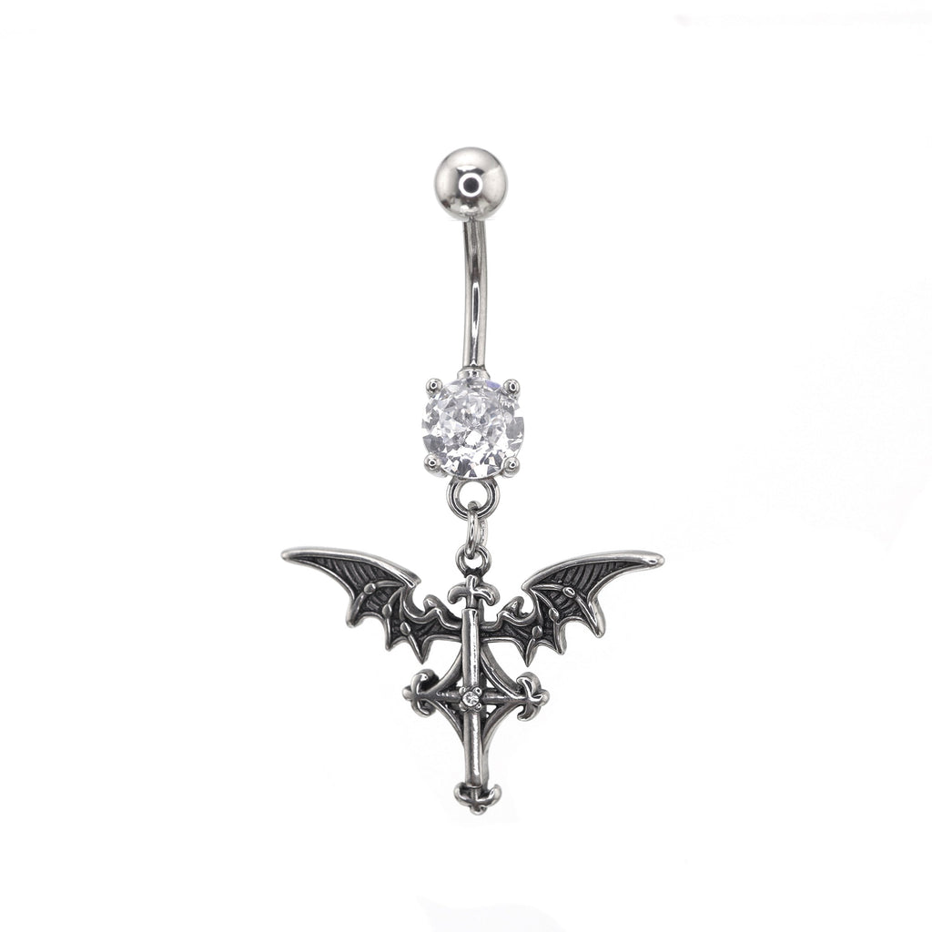 Bat Wing Dangle stainless steel Belly Ring