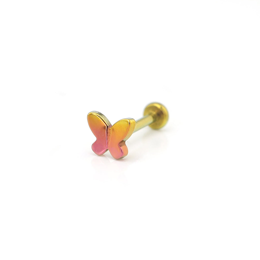 Colorful Gradient Butterfly Titanium - Nose/Ear Stud